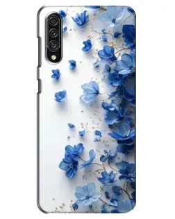 Чехол для Samsung Galaxy A30s (A307) с картинкой «Голубой цветочный каскад»