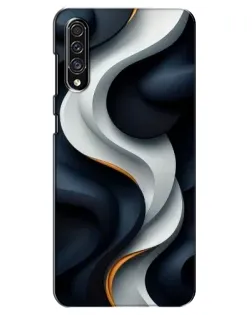 Чехол для Samsung Galaxy A30s (A307) с картинкой «Объемные черно-белые ленты»