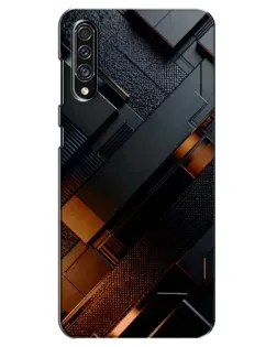 Чехол для Samsung Galaxy A30s (A307) с картинкой «Черные геометрические блоки»
