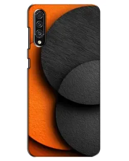 Чехол для Samsung Galaxy A30s (A307) с картинкой «Геометрия оранжевых кругов»