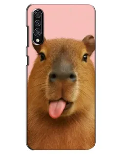 Чехол для Samsung Galaxy A30s (A307) с картинкой «Капибара с языком» Чехол для Samsung Galaxy A30s (A307) с картинкой «Капибара с языком»