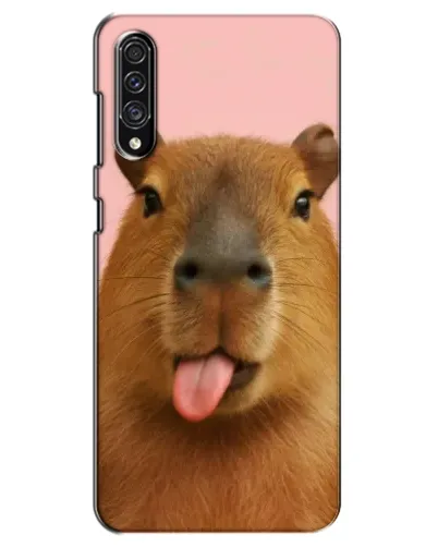Чехол для Samsung Galaxy A30s (A307) с картинкой «Капибара с языком»