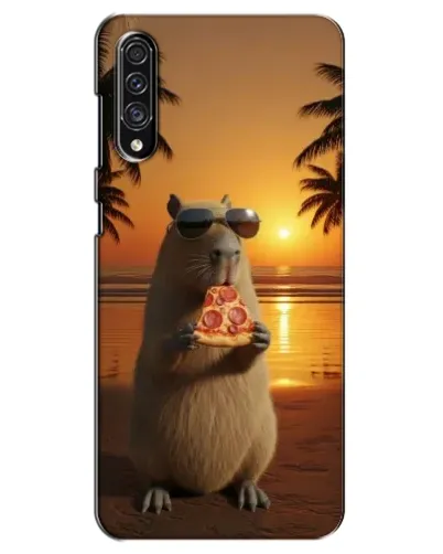 Чехол для Samsung Galaxy A30s (A307) с картинкой «Капибара с пиццей»