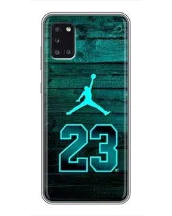 Чехол для Samsung Galaxy A31 (A315) с картинкой «Jordan Cyan 23»
