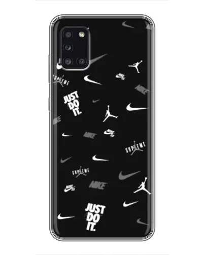 Чехол для Samsung Galaxy A31 (A315) с картинкой «Nike Black Pattern»