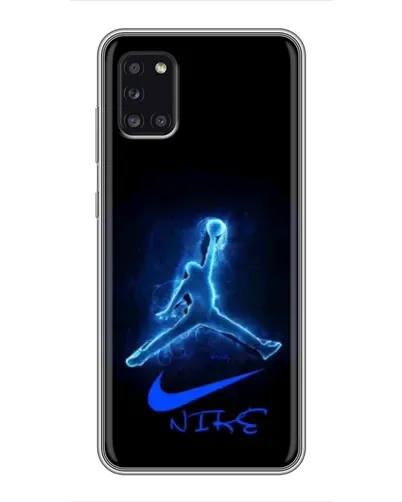 Чехол для Samsung Galaxy A31 (A315) с картинкой «Jordan Neon Blue»