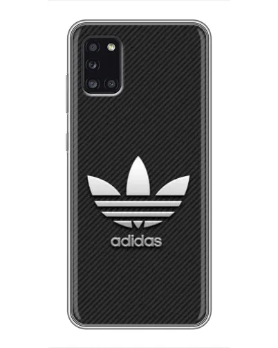 Чехол для Samsung Galaxy A31 (A315) с картинкой «Adidas Карбоновая текстура»