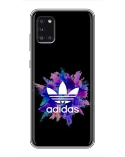 Чехол для Samsung Galaxy A31 (A315) с картинкой «Взрыв красок Adidas»