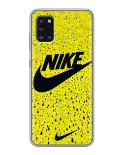 Чехол для Samsung Galaxy A31 (A315) с картинкой «Желтый текстурный Nike»