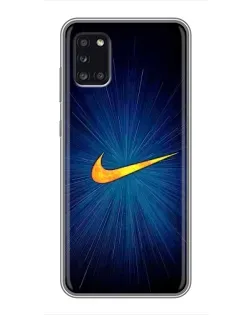 Чехол для Samsung Galaxy A31 (A315) с картинкой «Синий пульс Nike»