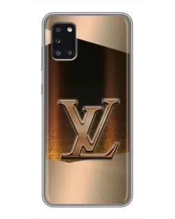 Чехол для Samsung Galaxy A31 (A315) с картинкой «LV — золотое сияние»