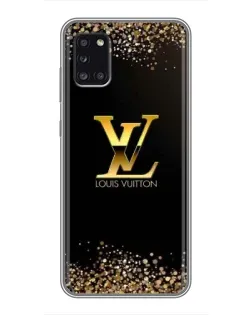 Чехол для Samsung Galaxy A31 (A315) с картинкой «LV — золотые искры»