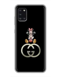 Чехол для Samsung Galaxy A31 (A315) с картинкой «Минни Маус на лого»
