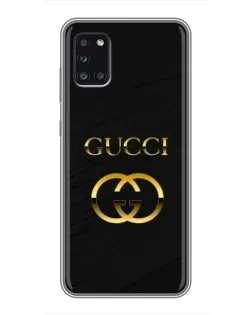Чехол для Samsung Galaxy A31 (A315) с картинкой «Золотой логотип Gucci»