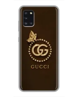 Чехол для Samsung Galaxy A31 (A315) с картинкой «Gucci — золотая бабочка»
