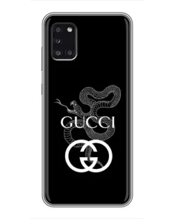 Чехол для Samsung Galaxy A31 (A315) с картинкой «Gucci — серебряная змея»