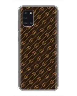 Чехол для Samsung Galaxy A31 (A315) с картинкой «Gucci — золотые диагонали»
