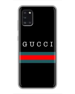 Чехол для Samsung Galaxy A31 (A315) с картинкой «Gucci — красный пояс»