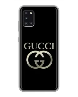 Чохол для Samsung Galaxy A31 (A315) з картинкою «Gucci — золото на чорному» Чохол для Samsung Galaxy A31 (A315) з картинкою «Gucci — золото на чорному»