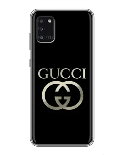 Чохол для Samsung Galaxy A31 (A315) з картинкою «Gucci — золото на чорному» Чохол для Samsung Galaxy A31 (A315) з картинкою «Gucci — золото на чорному»