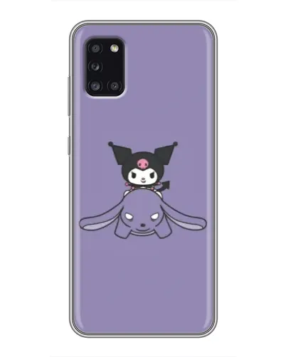 Чехол для Samsung Galaxy A31 (A315) с картинкой «Kuromi на лиловом фоне»