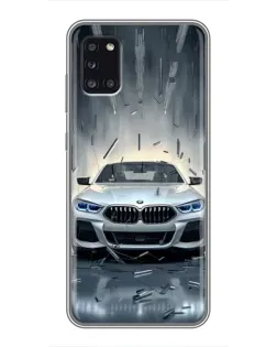 Чехол для Samsung Galaxy A31 (A315) с картинкой «BMW в свете фар»