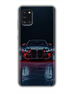 Чехол для Samsung Galaxy A31 (A315) с картинкой «BMW на мокрой дороге»