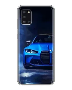 Чехол для Samsung Galaxy A31 (A315) с картинкой «Голубая BMW M4»
