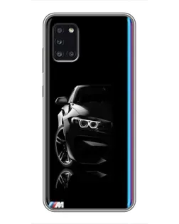 Чехол для Samsung Galaxy A31 (A315) с картинкой «Силуэт BMW в темноте»