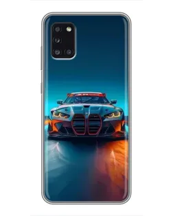 Чехол для Samsung Galaxy A31 (A315) с картинкой «BMW — огни неона»