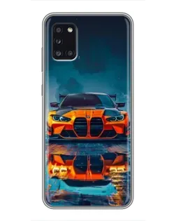 Чехол для Samsung Galaxy A31 (A315) с картинкой «BMW — золотая эмблема»