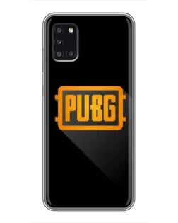 Чехол для Samsung Galaxy A31 (A315) с картинкой «PUBG — рамка лого»