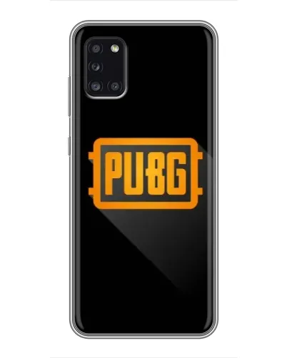Чехол для Samsung Galaxy A31 (A315) с картинкой «PUBG — рамка лого»