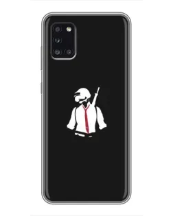 Чехол для Samsung Galaxy A31 (A315) с картинкой «PUBG — силуэт воина»