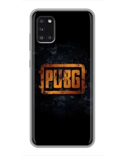 Чехол для Samsung Galaxy A31 (A315) с картинкой «PUBG — золотой логотип»