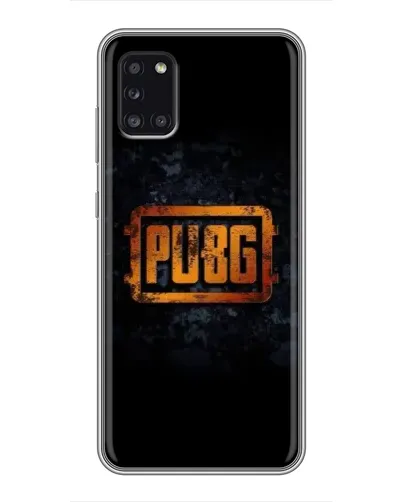 Чехол для Samsung Galaxy A31 (A315) с картинкой «PUBG — золотой логотип»