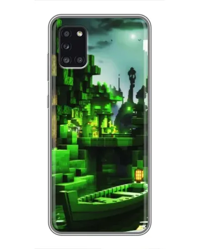 Чехол для Samsung Galaxy A31 (A315) с картинкой «Minecraft лесной пейзаж»