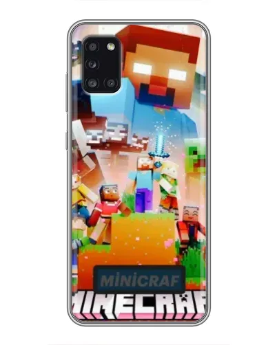 Чехол для Samsung Galaxy A31 (A315) с картинкой «Minecraft герои игры»
