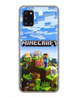 Чехол для Samsung Galaxy A31 (A315) с картинкой «Minecraft классический мир»