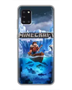 Чехол для Samsung Galaxy A31 (A315) с картинкой «Minecraft ледяной мир»