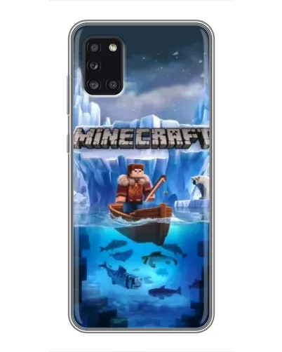 Чехол для Samsung Galaxy A31 (A315) с картинкой «Minecraft ледяной мир»