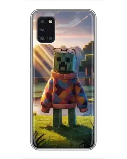 Чехол для Samsung Galaxy A31 (A315) с картинкой «Крипер в свитере»