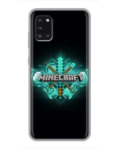 Чехол для Samsung Galaxy A31 (A315) с картинкой «Minecraft Diamond лого»