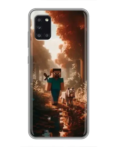 Чехол для Samsung Galaxy A31 (A315) с картинкой «Стив в лесу»