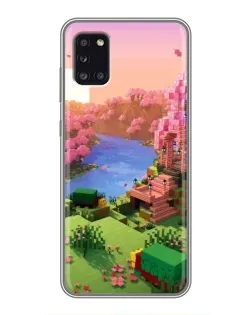 Чехол для Samsung Galaxy A31 (A315) с картинкой «Розовое дерево Minecraft»