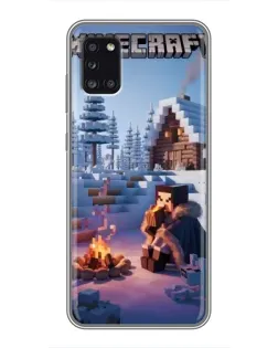 Чехол для Samsung Galaxy A31 (A315) с картинкой «Зимний Minecraft»
