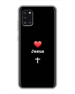 Чехол для Samsung Galaxy A31 (A315) с картинкой «Сердце - Jesus»