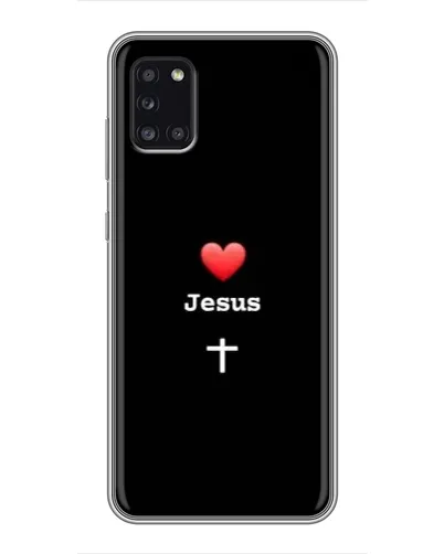 Чехол для Samsung Galaxy A31 (A315) с картинкой «Сердце - Jesus»