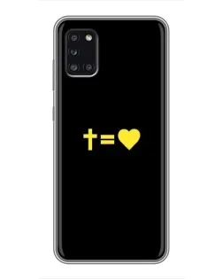 Чехол для Samsung Galaxy A31 (A315) с картинкой «Сердце и Крест»