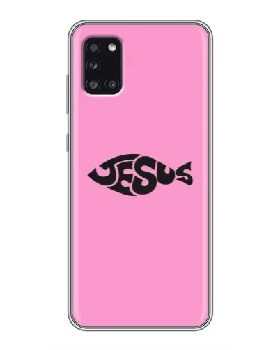 Чехол для Samsung Galaxy A31 (A315) с картинкой «Розовый символ  Jesus»